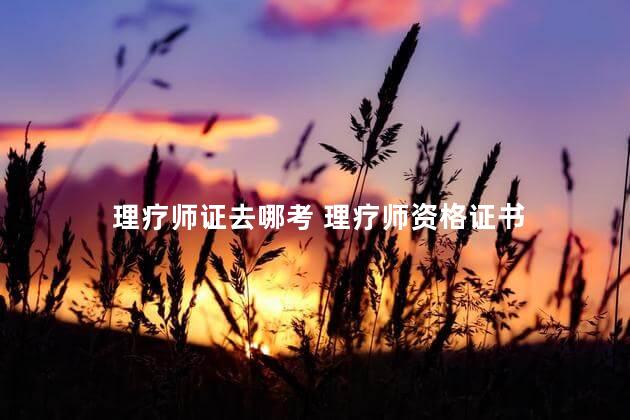 理疗师证去哪考 理疗师资格证书